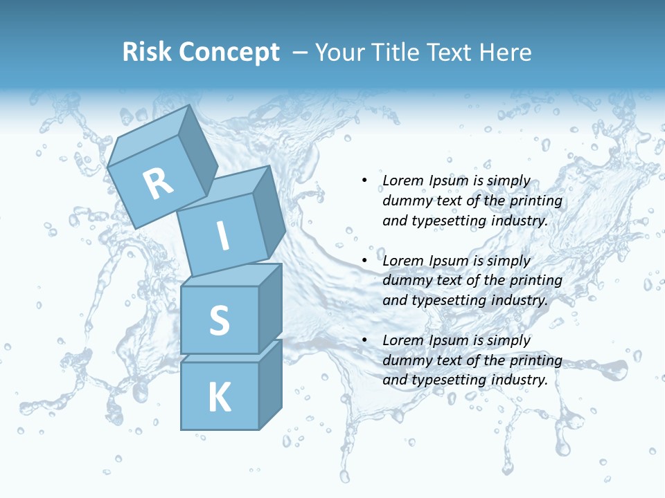 Pouring Splash Clean PowerPoint Template