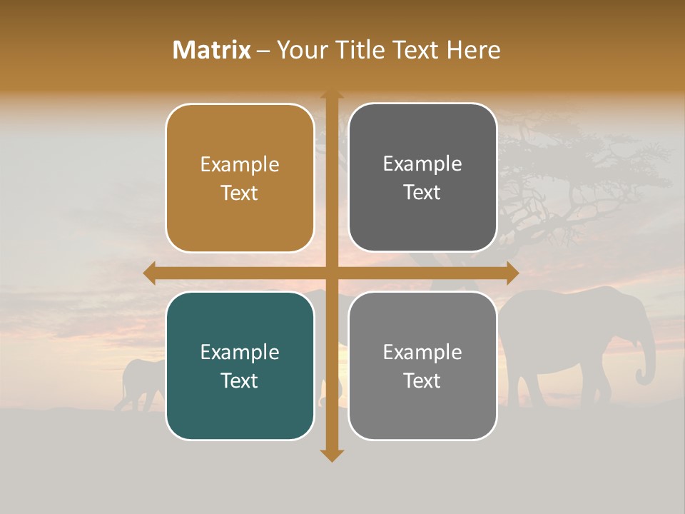 National African Herd PowerPoint Template