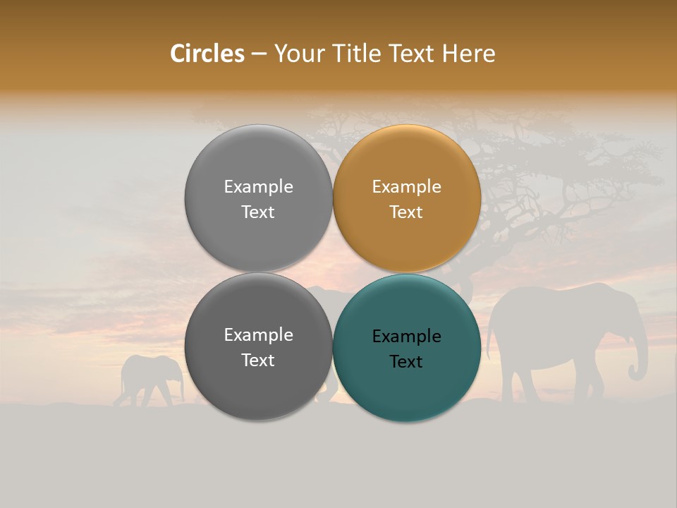National African Herd PowerPoint Template