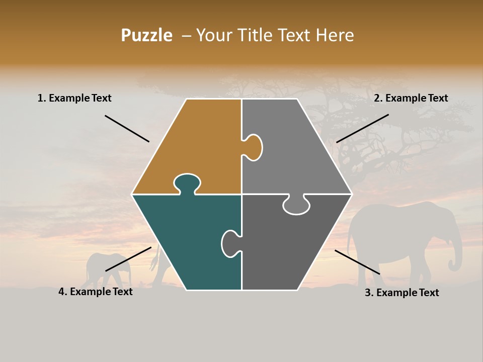 National African Herd PowerPoint Template