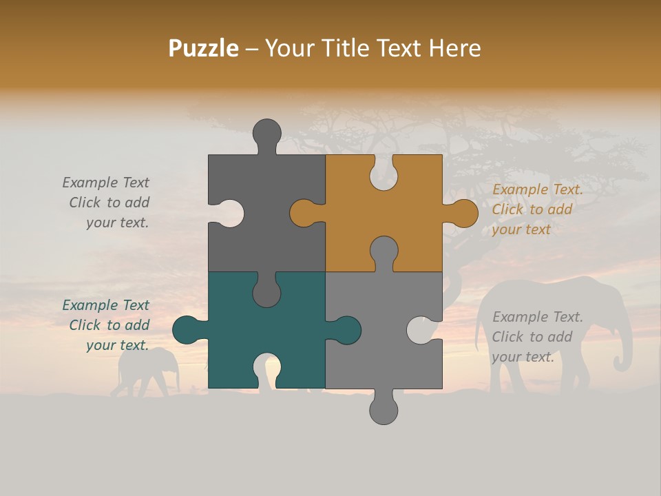 National African Herd PowerPoint Template