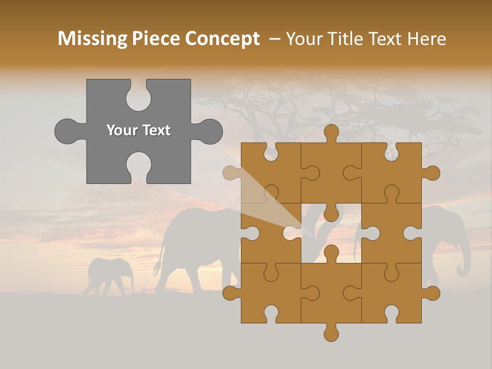 National African Herd PowerPoint Template