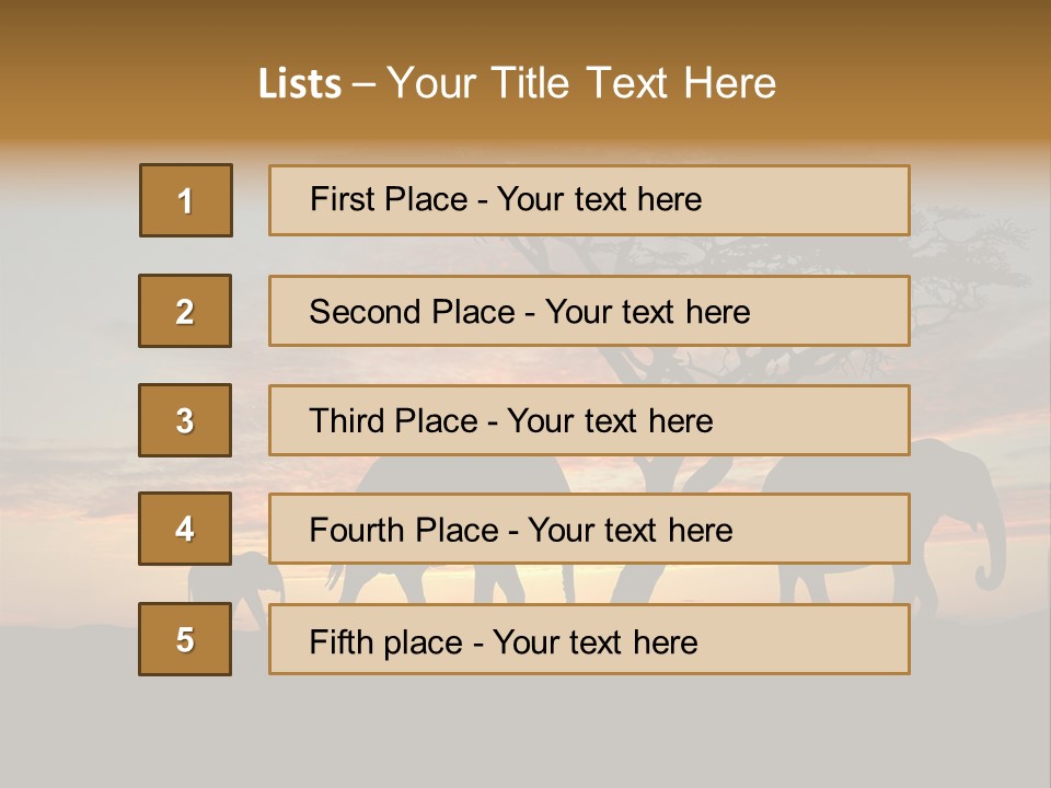 National African Herd PowerPoint Template