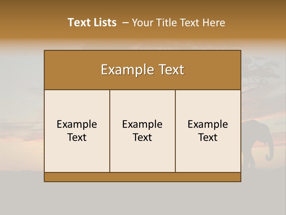 National African Herd PowerPoint Template