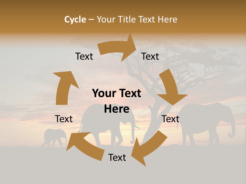 National African Herd PowerPoint Template