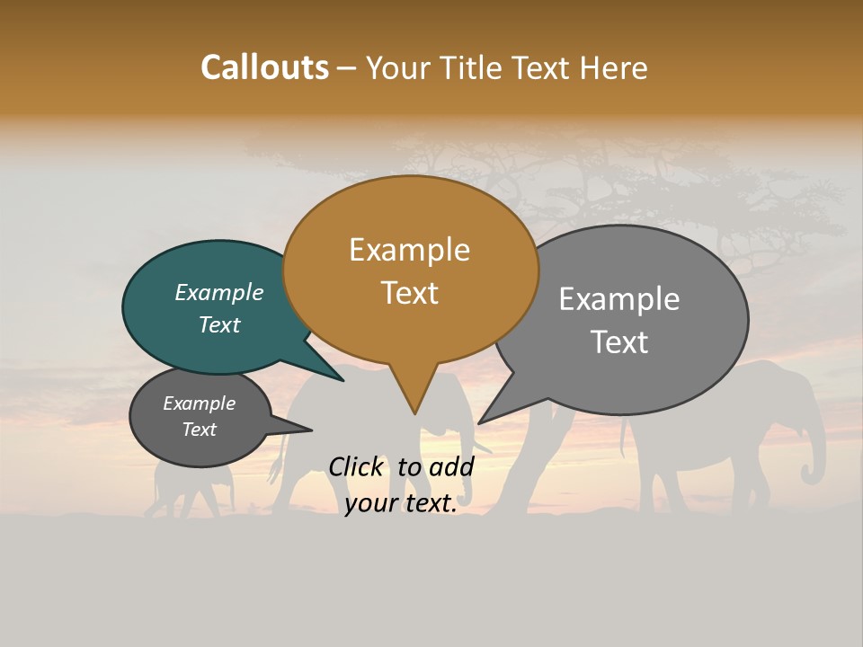 National African Herd PowerPoint Template