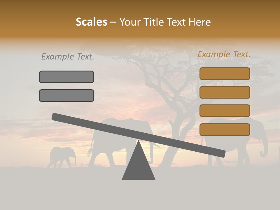 National African Herd PowerPoint Template