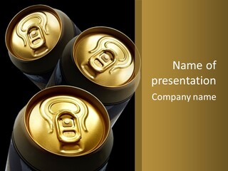 Stainless Battered Lager PowerPoint Template