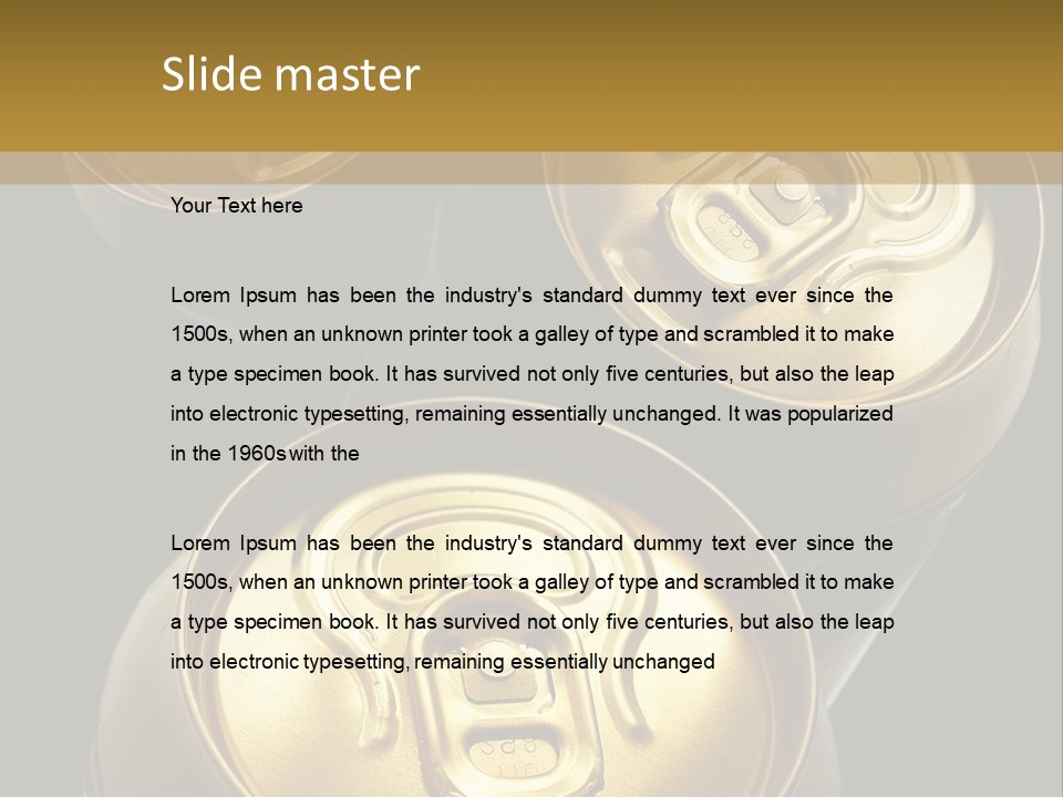 Stainless Battered Lager PowerPoint Template