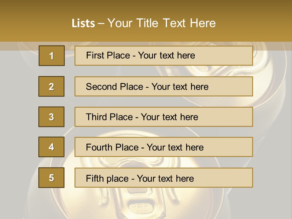 Stainless Battered Lager PowerPoint Template