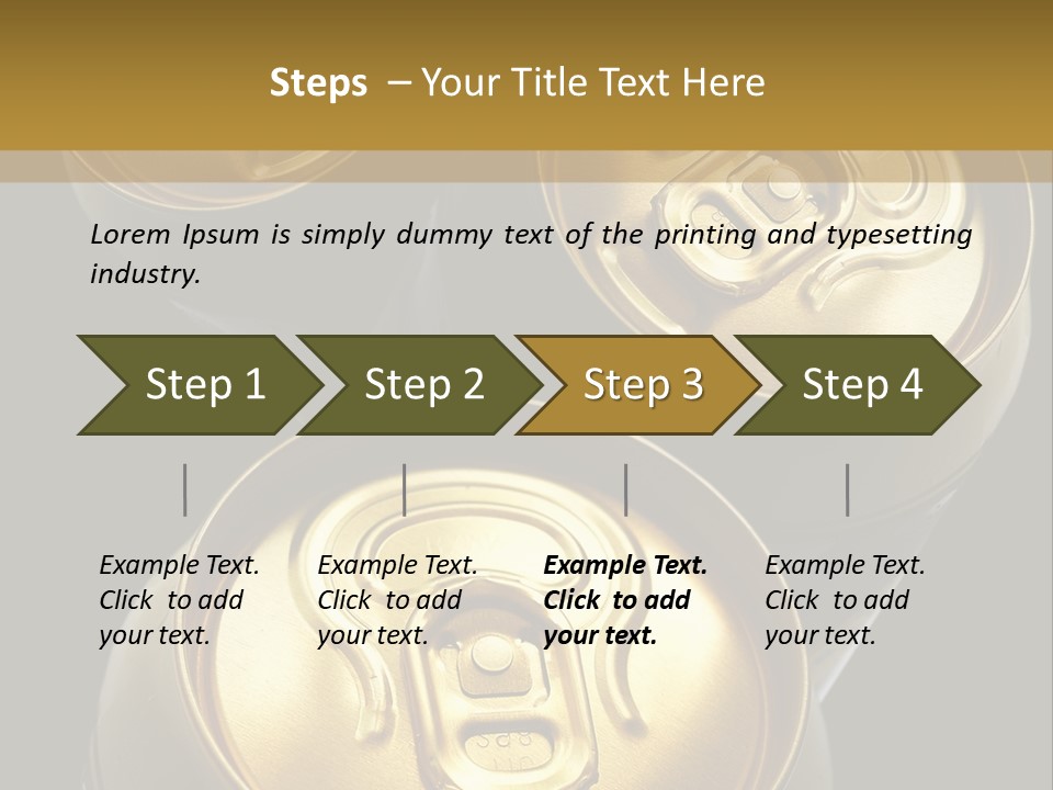 Stainless Battered Lager PowerPoint Template