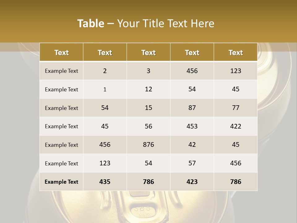 Stainless Battered Lager PowerPoint Template