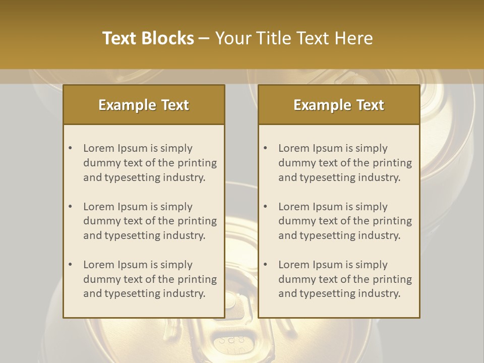 Stainless Battered Lager PowerPoint Template