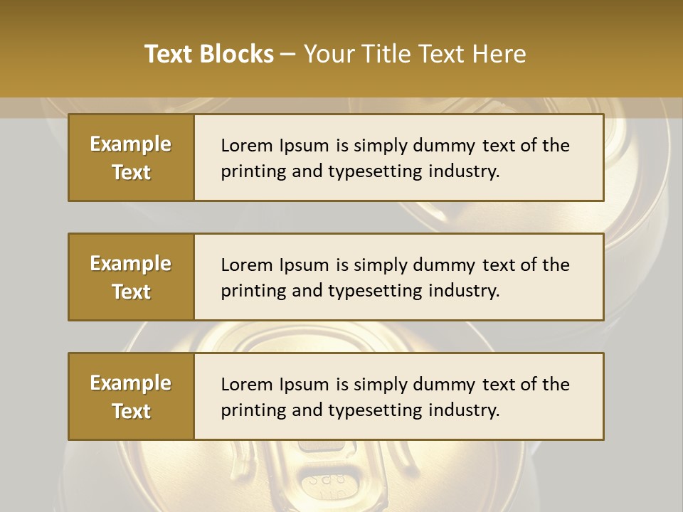 Stainless Battered Lager PowerPoint Template