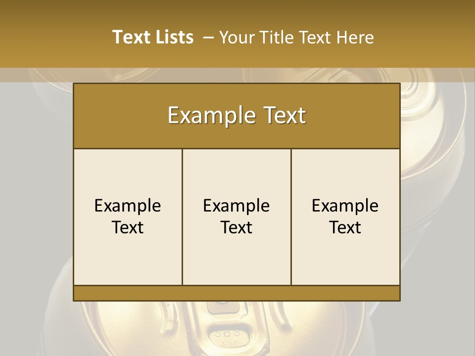 Stainless Battered Lager PowerPoint Template