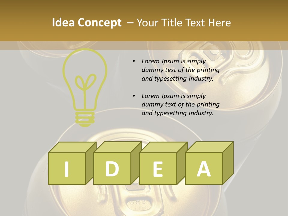 Stainless Battered Lager PowerPoint Template