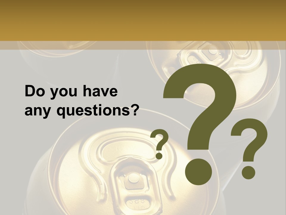 Stainless Battered Lager PowerPoint Template