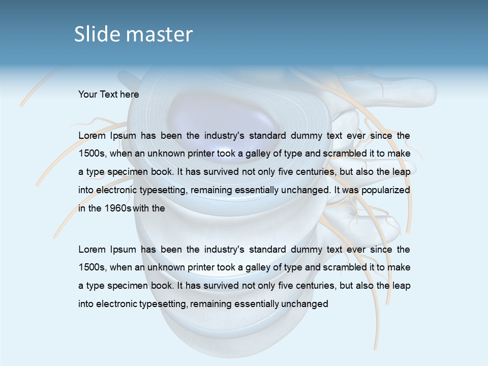 White Dining Meat PowerPoint Template