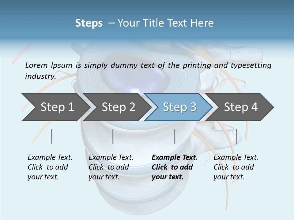 White Dining Meat PowerPoint Template