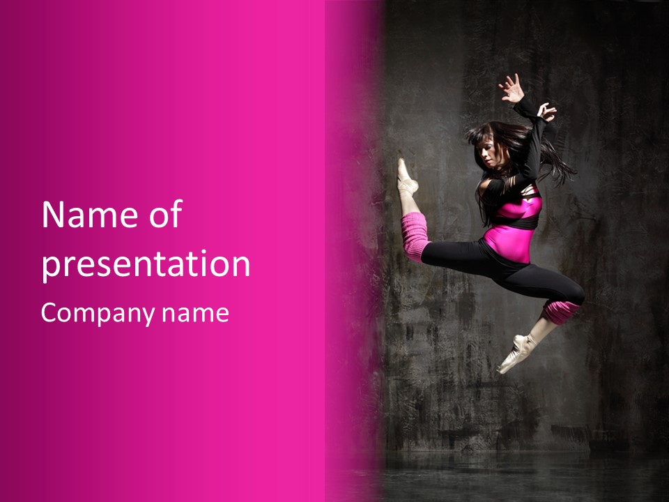 Cool Posing Aerobics PowerPoint Template