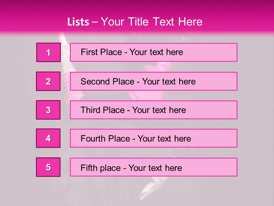 Cool Posing Aerobics PowerPoint Template