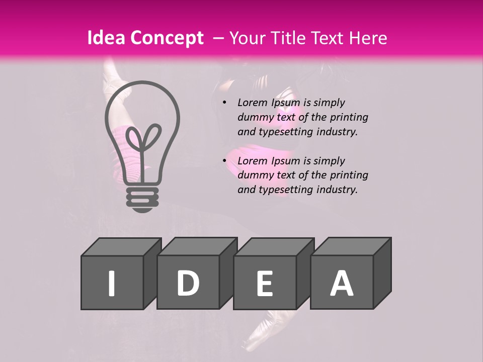 Cool Posing Aerobics PowerPoint Template