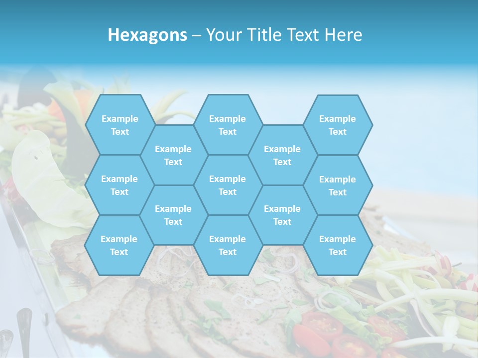 White Dining Meat PowerPoint Template