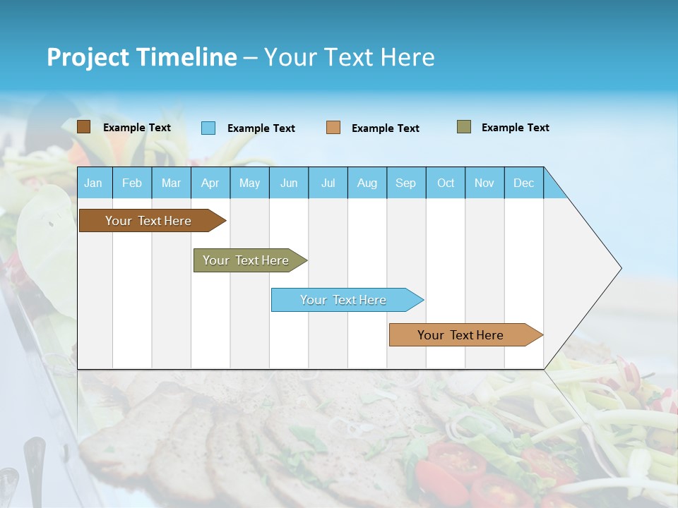 White Dining Meat PowerPoint Template