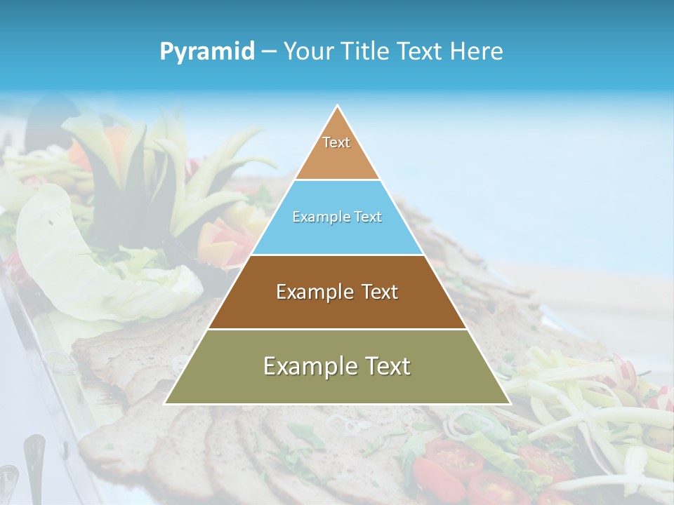 White Dining Meat PowerPoint Template