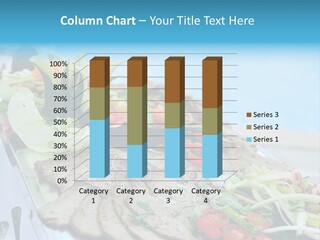 White Dining Meat PowerPoint Template