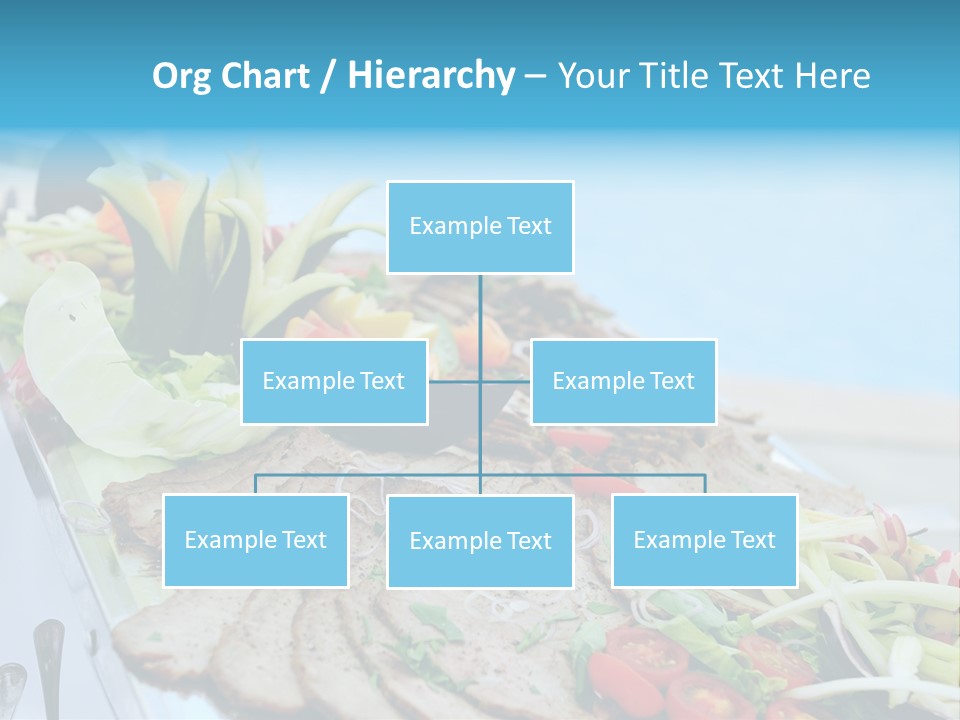 White Dining Meat PowerPoint Template