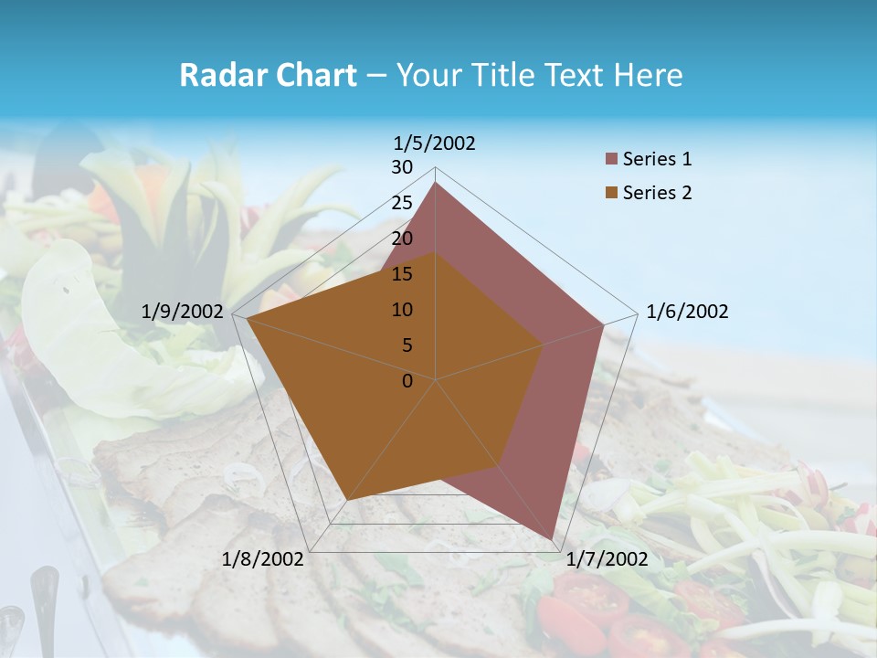 White Dining Meat PowerPoint Template