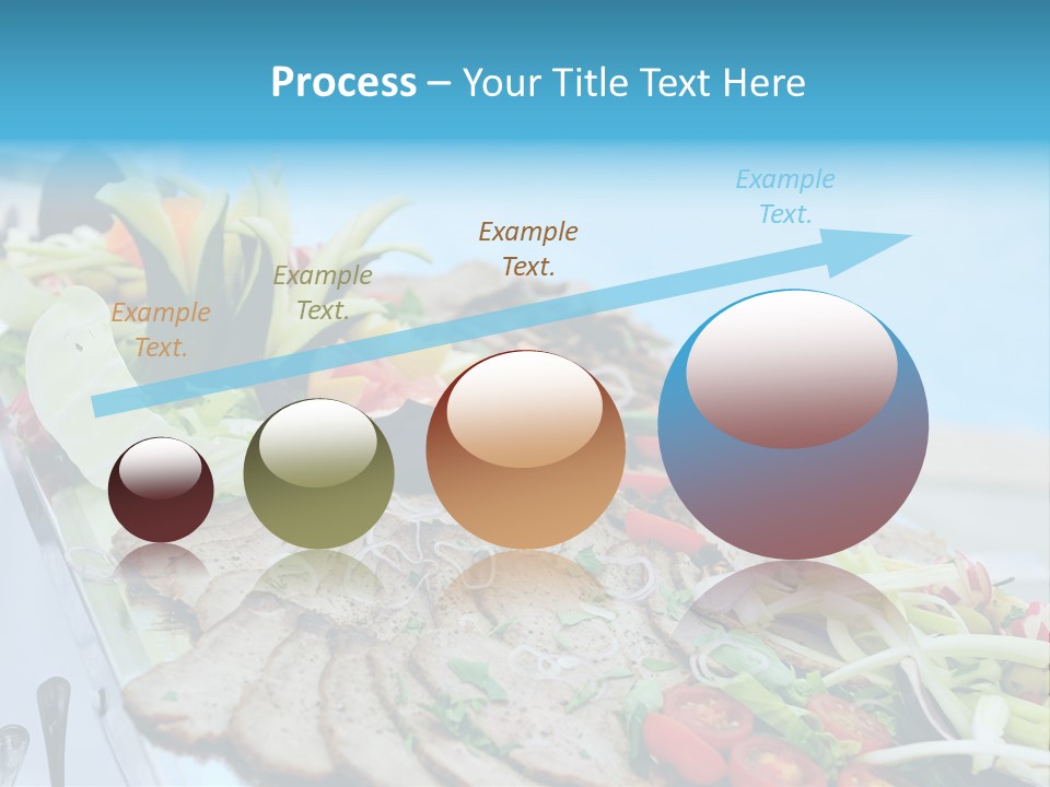 White Dining Meat PowerPoint Template