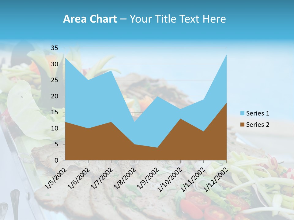 White Dining Meat PowerPoint Template