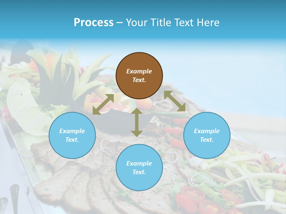 White Dining Meat PowerPoint Template
