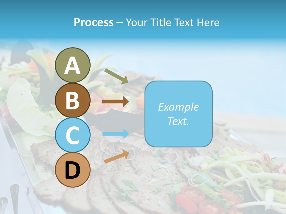 White Dining Meat PowerPoint Template