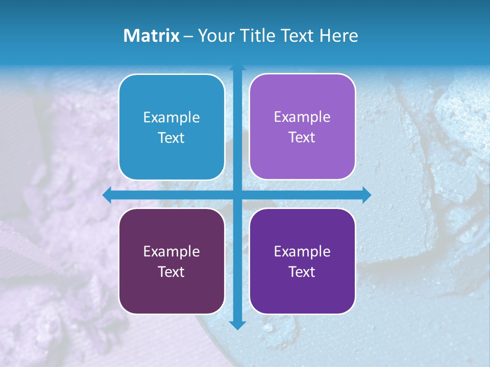 A Blue Bowl Filled With Blue Powder On Top Of A Purple Background PowerPoint Template