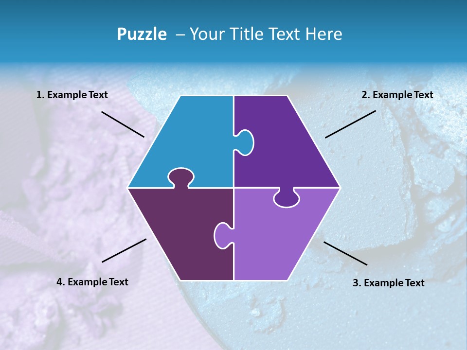 A Blue Bowl Filled With Blue Powder On Top Of A Purple Background PowerPoint Template