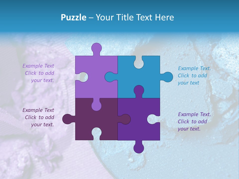 A Blue Bowl Filled With Blue Powder On Top Of A Purple Background PowerPoint Template