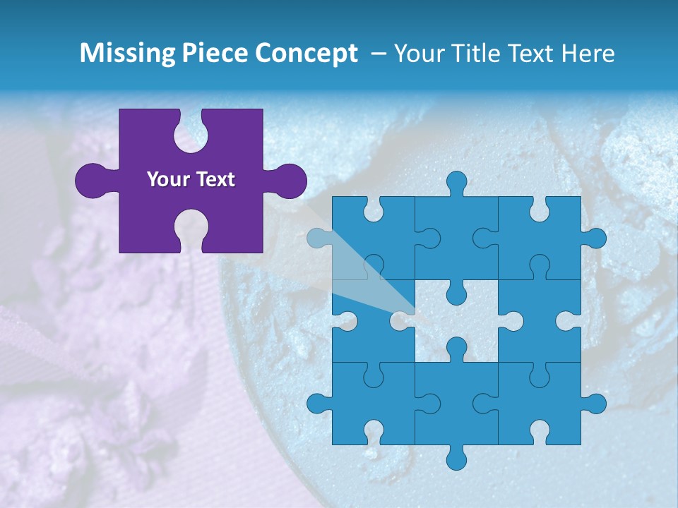 A Blue Bowl Filled With Blue Powder On Top Of A Purple Background PowerPoint Template