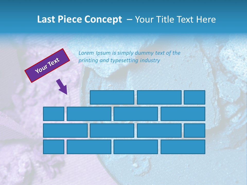 A Blue Bowl Filled With Blue Powder On Top Of A Purple Background PowerPoint Template