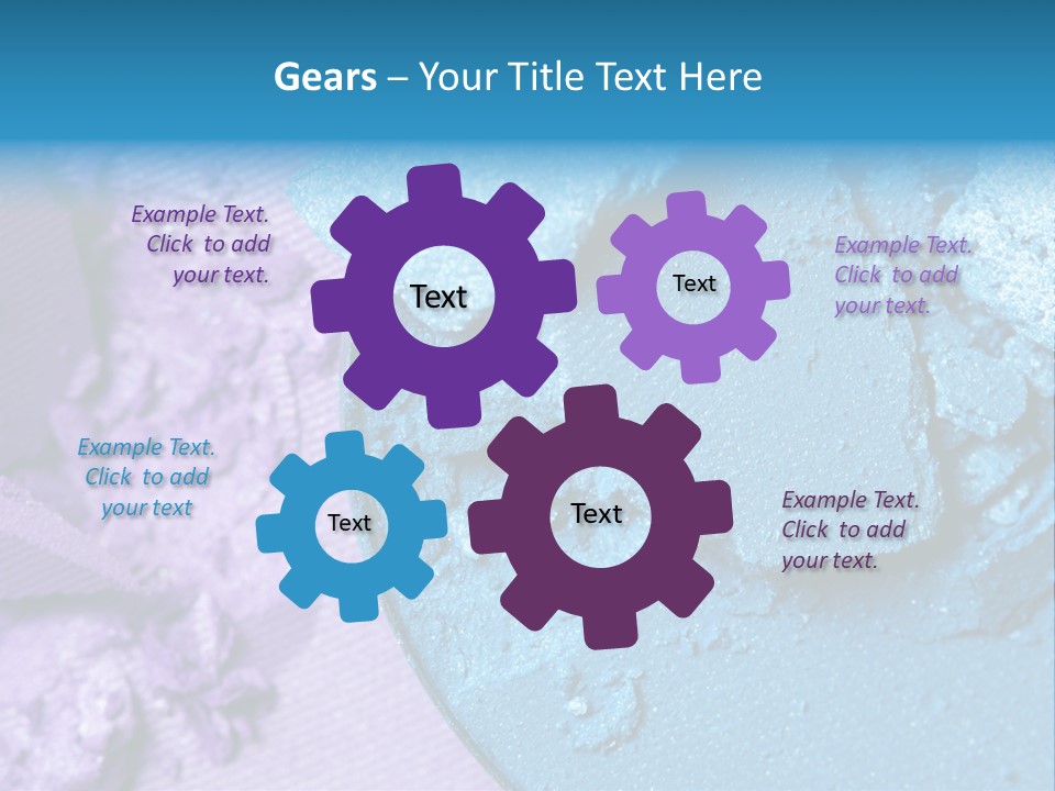 A Blue Bowl Filled With Blue Powder On Top Of A Purple Background PowerPoint Template