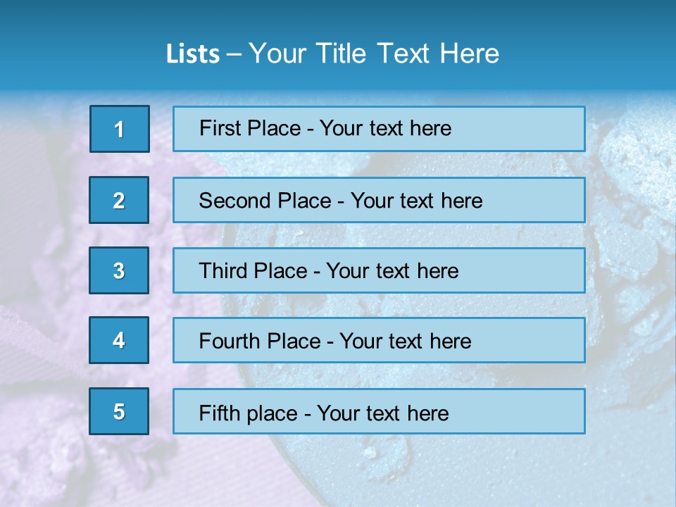 A Blue Bowl Filled With Blue Powder On Top Of A Purple Background PowerPoint Template