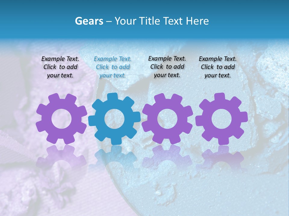 A Blue Bowl Filled With Blue Powder On Top Of A Purple Background PowerPoint Template