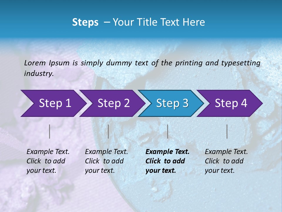 A Blue Bowl Filled With Blue Powder On Top Of A Purple Background PowerPoint Template