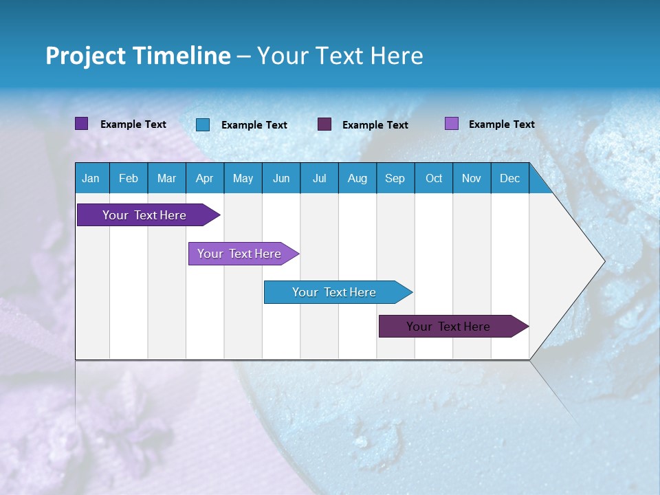 A Blue Bowl Filled With Blue Powder On Top Of A Purple Background PowerPoint Template