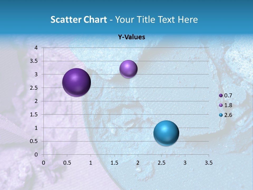A Blue Bowl Filled With Blue Powder On Top Of A Purple Background PowerPoint Template
