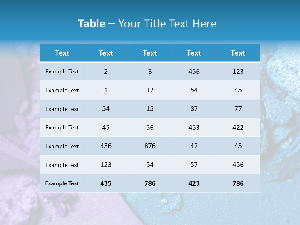 A Blue Bowl Filled With Blue Powder On Top Of A Purple Background PowerPoint Template