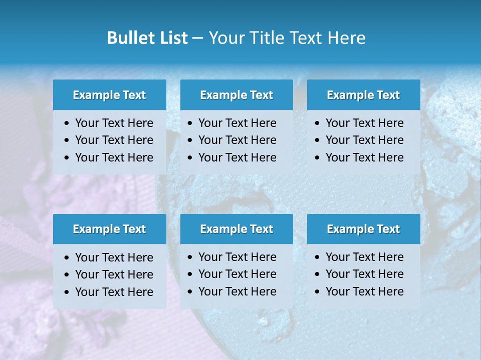 A Blue Bowl Filled With Blue Powder On Top Of A Purple Background PowerPoint Template