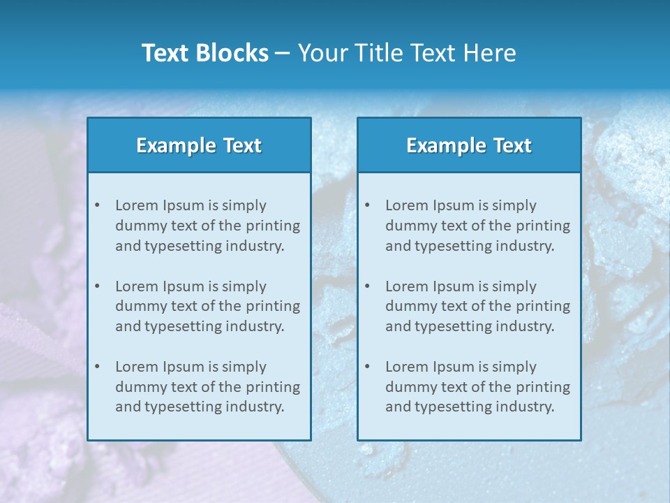A Blue Bowl Filled With Blue Powder On Top Of A Purple Background PowerPoint Template